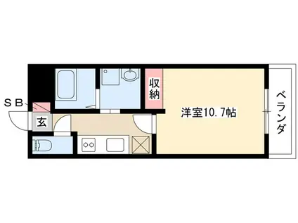 リバパレス鶴舞(1K/4階)の間取り写真