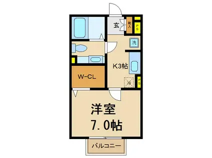 エミネンス上本郷(1K/2階)の間取り写真