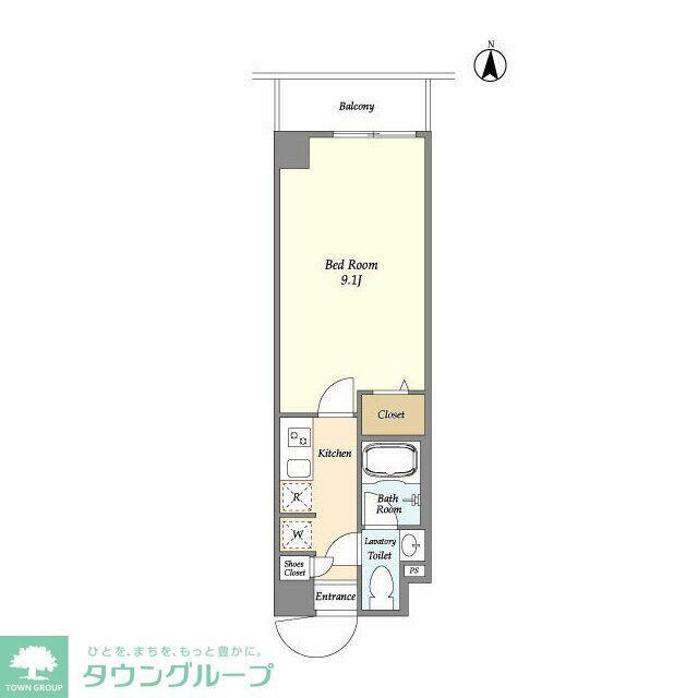 アルファコート下赤塚(1K/3階)の間取り写真