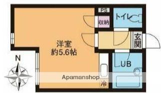 ハイマート旭町(ワンルーム/2階)の間取り写真