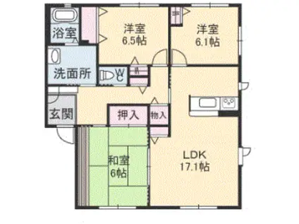 シャーメゾンアミスターII(3LDK/1階)の間取り写真