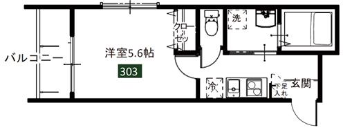 メルディア八広6丁目VII(1K/3階)の間取り写真