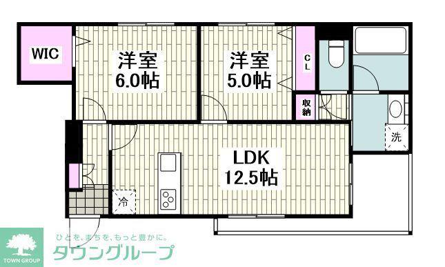 メゾンシャンテ(2LDK/1階)の間取り写真