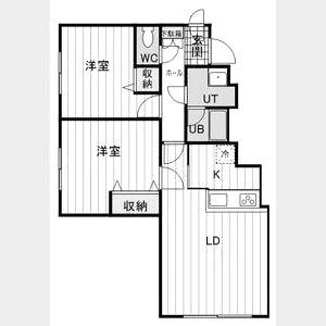 ドムス62(2LDK/1階)の間取り写真