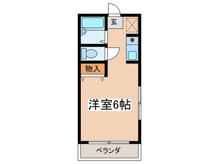 ノーブルハイツ(ワンルーム/1階)の間取り写真