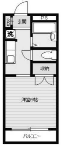 フォレストブライト(1K/3階)の間取り写真