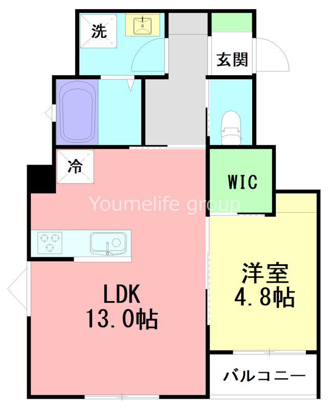 SORA(1LDK/3階)の間取り写真