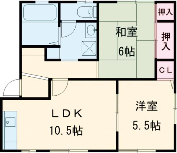 バリュージュ(2LDK/1階)の間取り写真