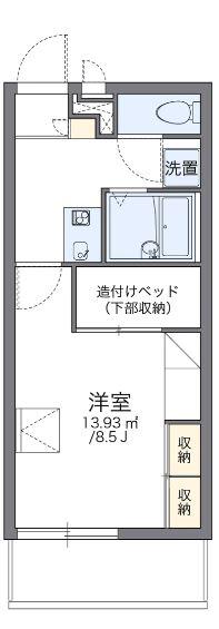 レオパレスLAHAINA(1K/3階)の間取り写真