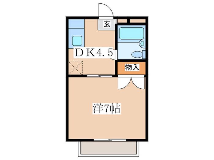 ピアセテラ(1DK/1階)の間取り写真