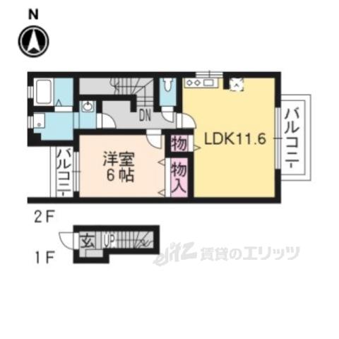 PACE2006Ⅰ(1LDK/2階)の間取り写真