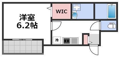 プロスパーコート桃谷(1K/3階)の間取り写真