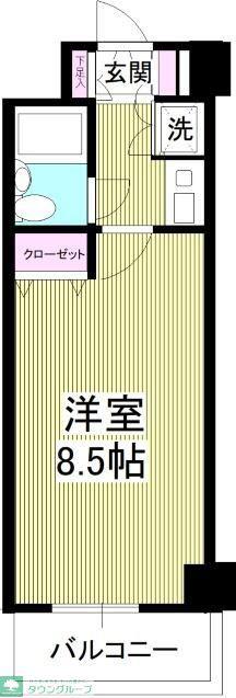 ジェネピア東千葉(1K/11階)の間取り写真