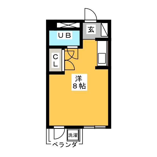 カレッジハウス岡崎(ワンルーム/1階)の間取り写真