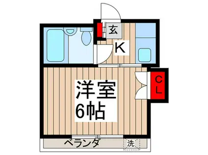 メゾン富浜(1K/3階)の間取り写真