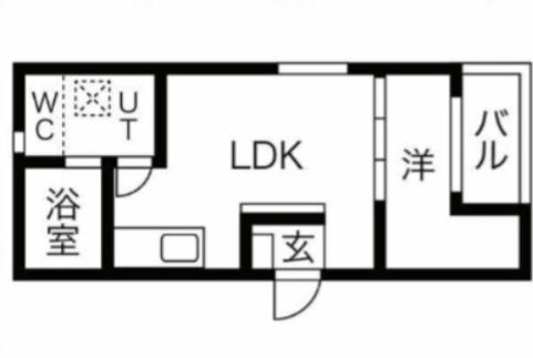 FLEUVE B(1LDK/3階)の間取り写真