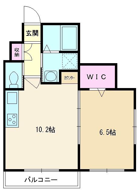 WHITE LIBRA (1LDK/3階)の間取り写真