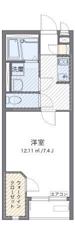 ミランダ洋光台(1K/2階)の間取り写真