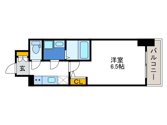 S-FORT大正リヴィエール(1K/6階)の間取り写真