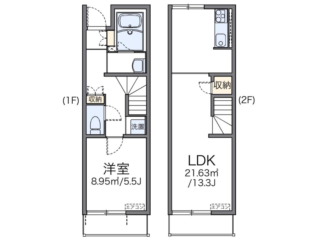 レオネクストコンカドール(1LDK/1階)の間取り写真