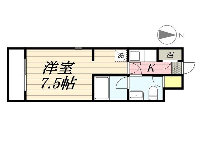 CASA MIRA日神パレステージ浜松第2(1K/5階)の間取り写真