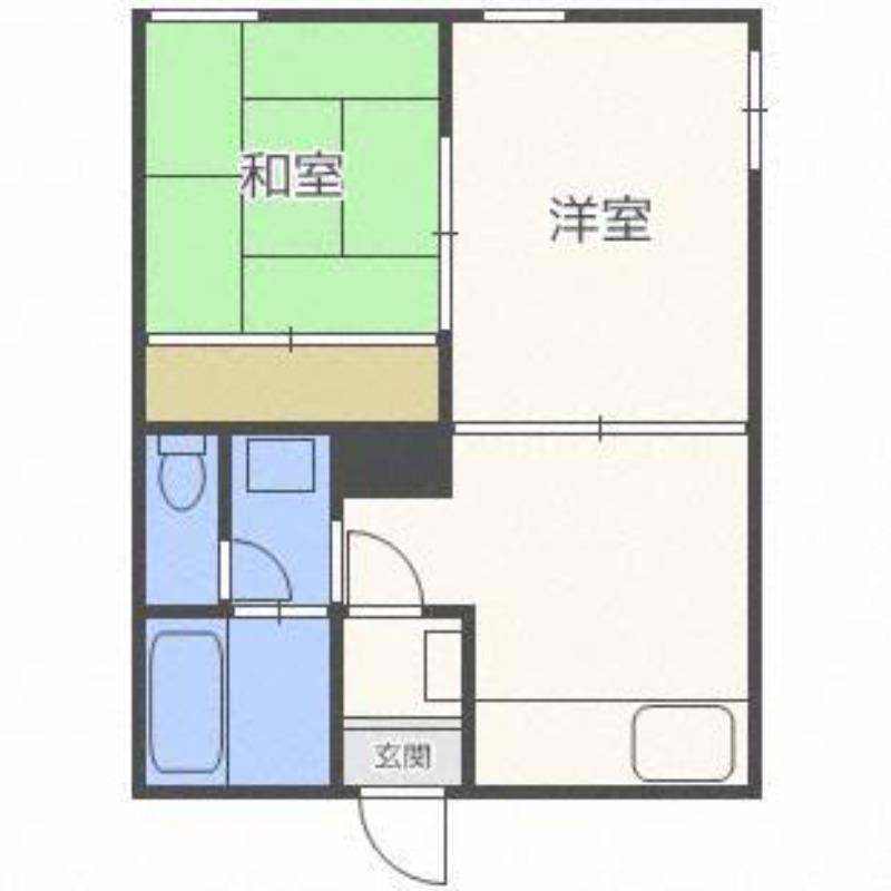 ハイムトライアンフ(2DK/2階)の間取り写真
