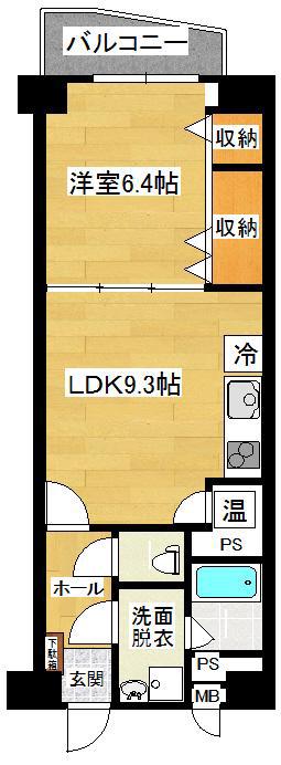 プレゼンスII(1LDK/5階)の間取り写真