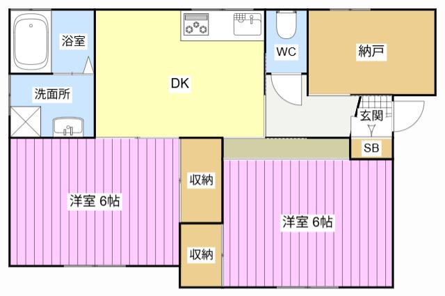 コムフォート21(2DK/2階)の間取り写真