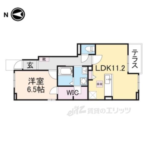 グランツオーベル正明寺Ⅰ(1LDK/1階)の間取り写真