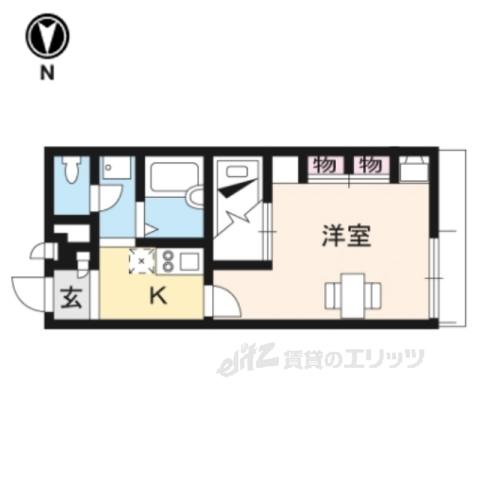 レオパレス大和(1K/2階)の間取り写真
