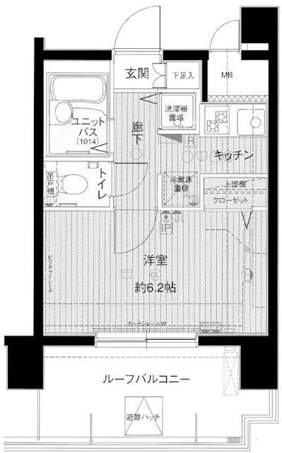 メインステージ広尾(1K/7階)の間取り写真
