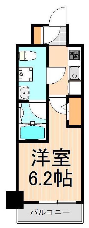 メインステージ北千住IV(1K/5階)の間取り写真