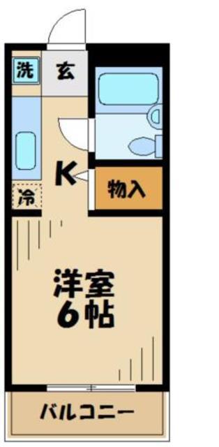 ハイツローネ(1K/2階)の間取り写真