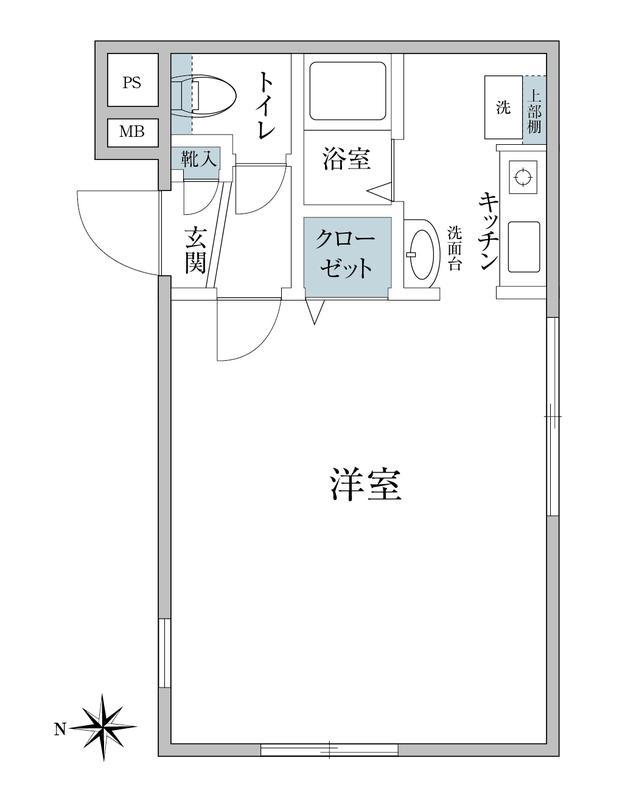 MODULOR中野新橋ウエスト(1K/2階)の間取り写真