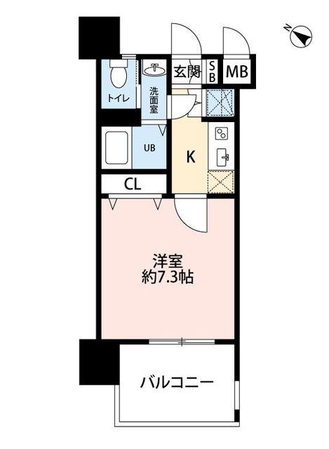 サヴォイ博多エレメンツ(1K/7階)の間取り写真