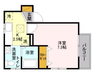 メゾンブランシュ(1K/2階)の間取り写真