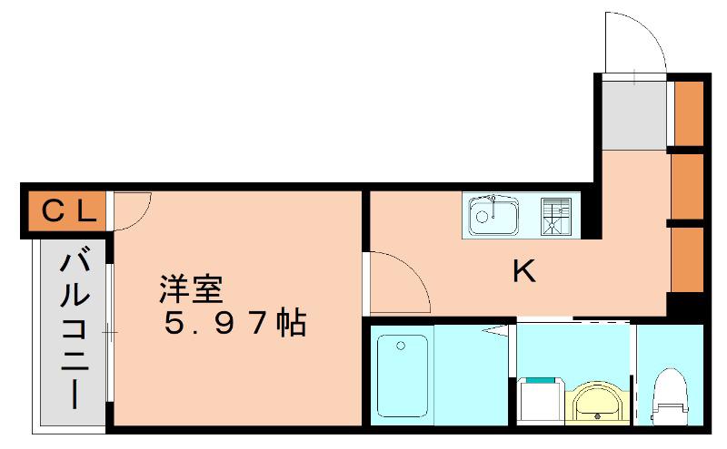 PLATINUM HILLS R(1K/3階)の間取り写真