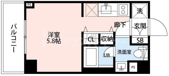B CITY APARTMENT IKEBUKURO ウエスト(ワンルーム/4階)の間取り写真