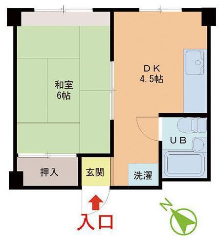 コーポ永和 長本(1DK/3階)の間取り写真