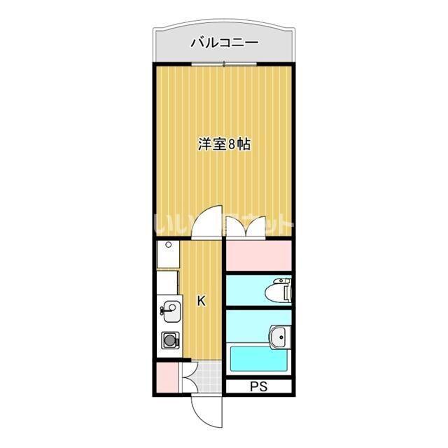 リバーサイドスクエアー1番館(1K/3階)の間取り写真