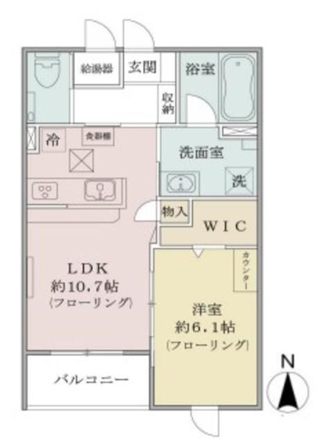 ウッドヴィラ西馬込(1LDK/3階)の間取り写真