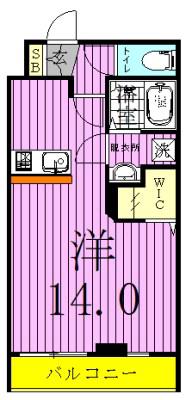 CRESCENT COURT クレセントコート(ワンルーム/1階)の間取り写真