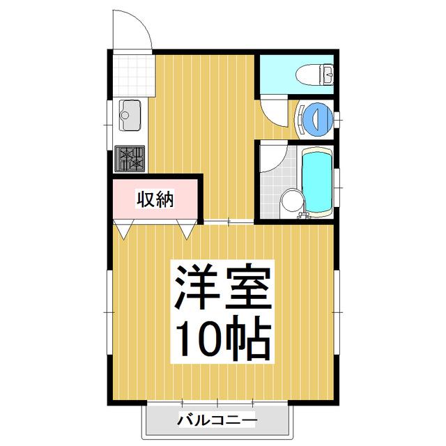 南立澤アパート 西棟(1DK/1階)の間取り写真