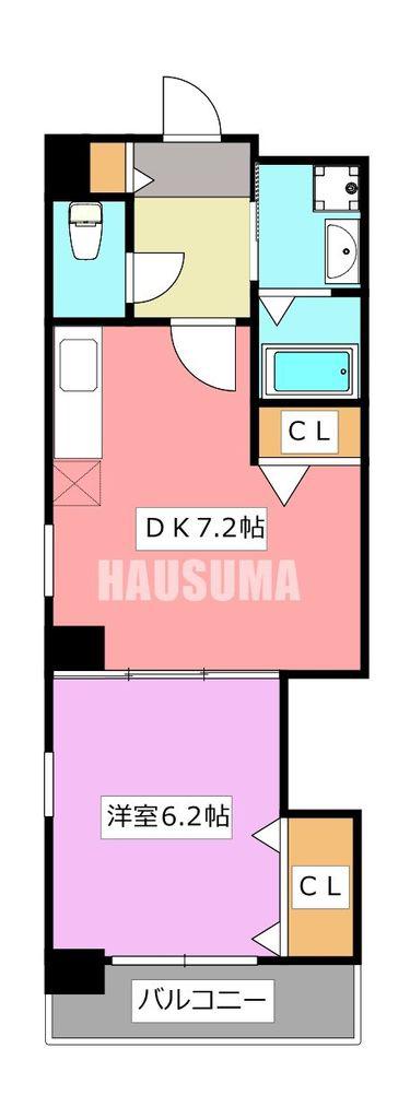 ドミール南大塚(1DK/5階)の間取り写真