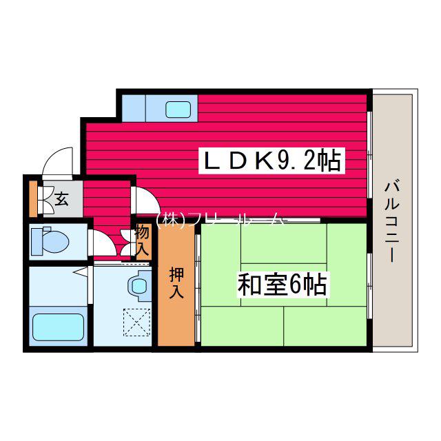 リバーサイドヒルズ西岡公園(3LDK/1階)の間取り写真