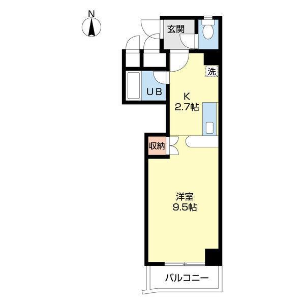 αNEXT北15条(1K/11階)の間取り写真