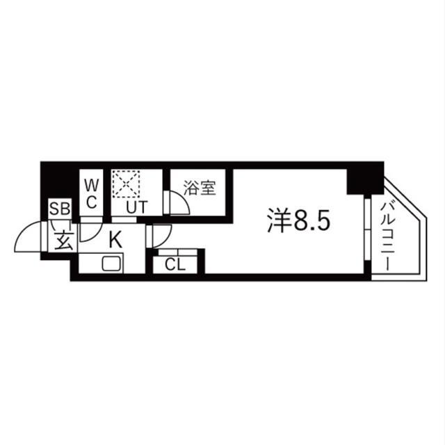 K RESIDENCE蒲田(1K/2階)の間取り写真