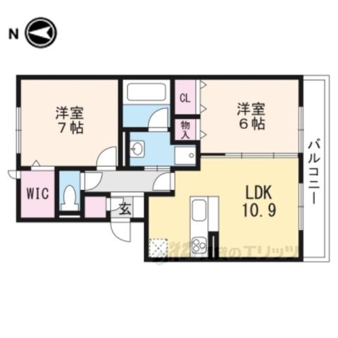 コモレビガーデン(2LDK/1階)の間取り写真
