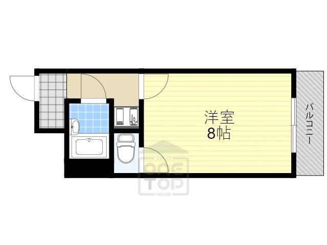 第2エバーハイツ(1K/2階)の間取り写真