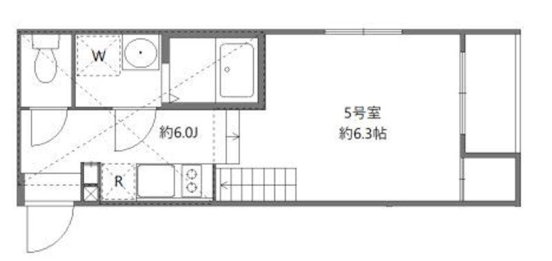 緑テラス淀(ワンルーム/2階)の間取り写真